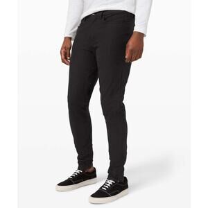 Lululemon ABC Pant Skinny Utilitech Black Men's Size 32 x 35 Excellent Condition